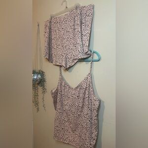 Pink xxl Leopard Print Pajama Set NWOT